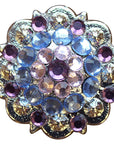 Rose Aqua Marine Crystal Berry Headstall Saddle Hilason