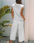 Avery Stripe Casual Wide Leg 2pcs