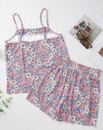 Virginia Floral Spaghetti Straps Tank Top and Shorts Set