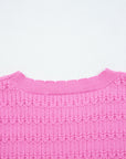 Kay Knit Ribbed Cuffs Crew Neck Sweater