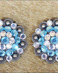 Turquoise Crystal Berry Saddle Headstall Tack Cowgirl Hilason