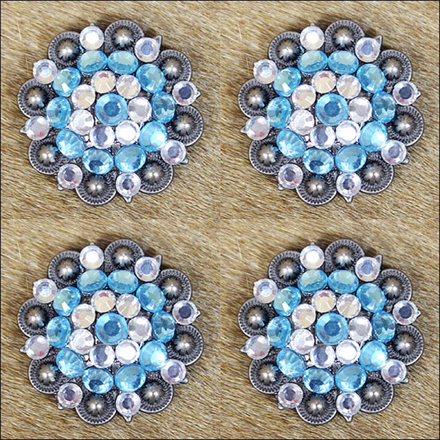 Turquoise Crystal Berry Saddle Headstall Tack Cowgirl Hilason