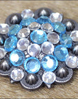 Turquoise Crystal Berry Saddle Headstall Tack Cowgirl Hilason