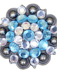 Turquoise Crystal Berry Saddle Headstall Tack Cowgirl Hilason