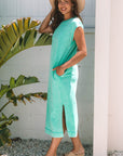 Eloise Mineral Wash Pocketed T-shirt Long Dress