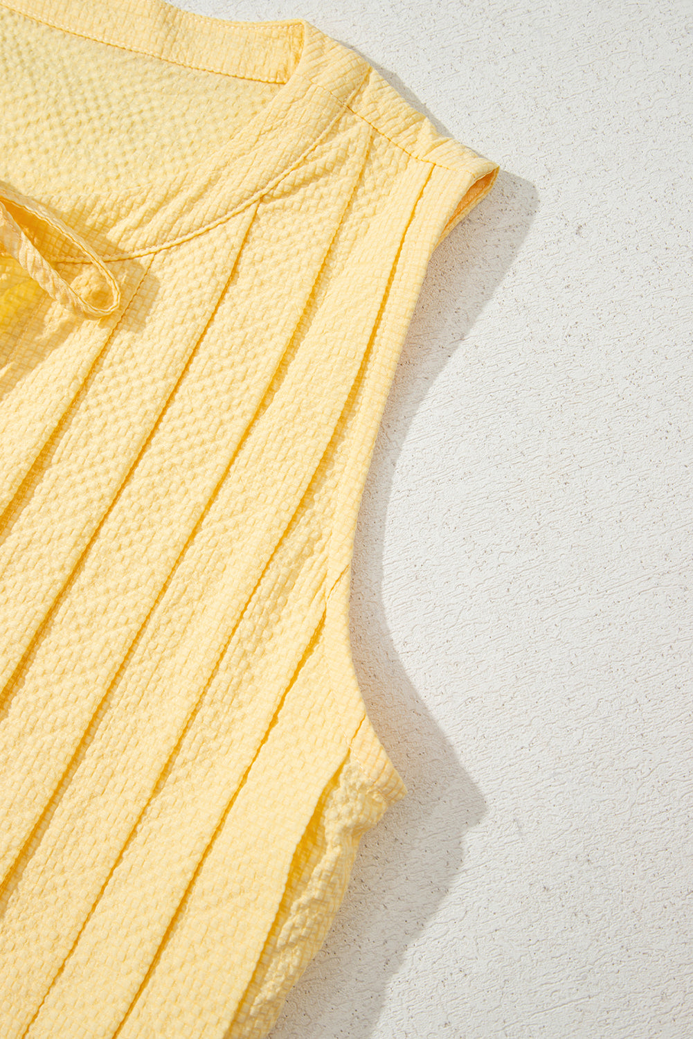 Bow Tie Pleated Tank Top