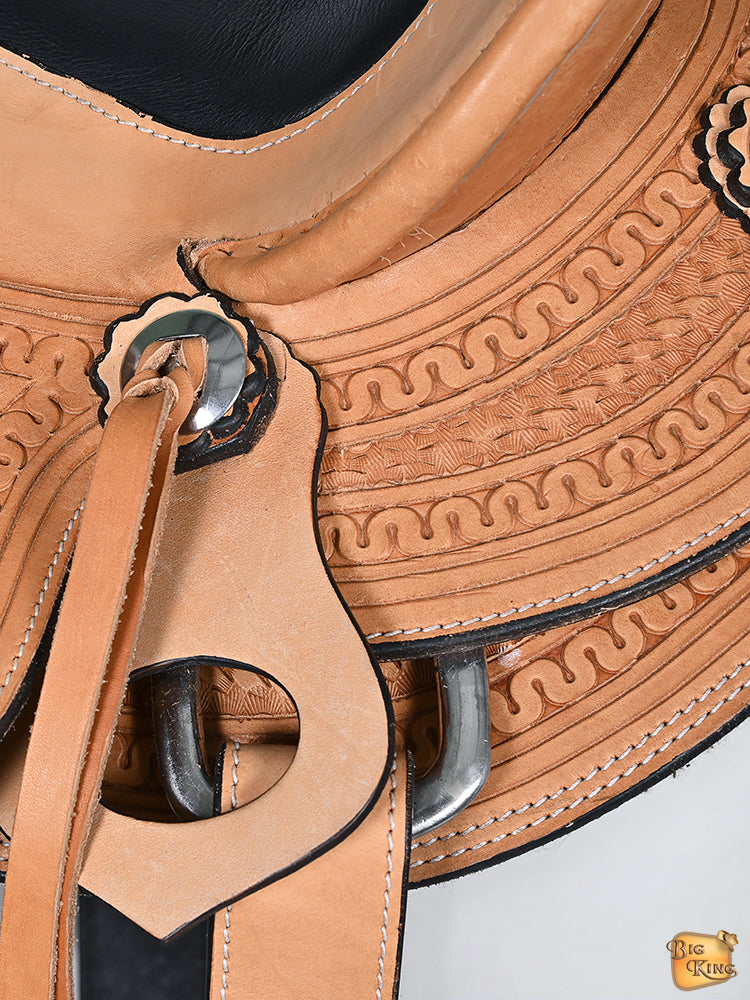 Western Horse Saddle American Leather Wade Ranch Roping Tan Hilason