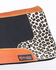 Hilason Western Wool Felt Horse Saddle Pad With Cheetah Print Leather