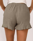Katie High Waist Pocketed Ruffle Shorts