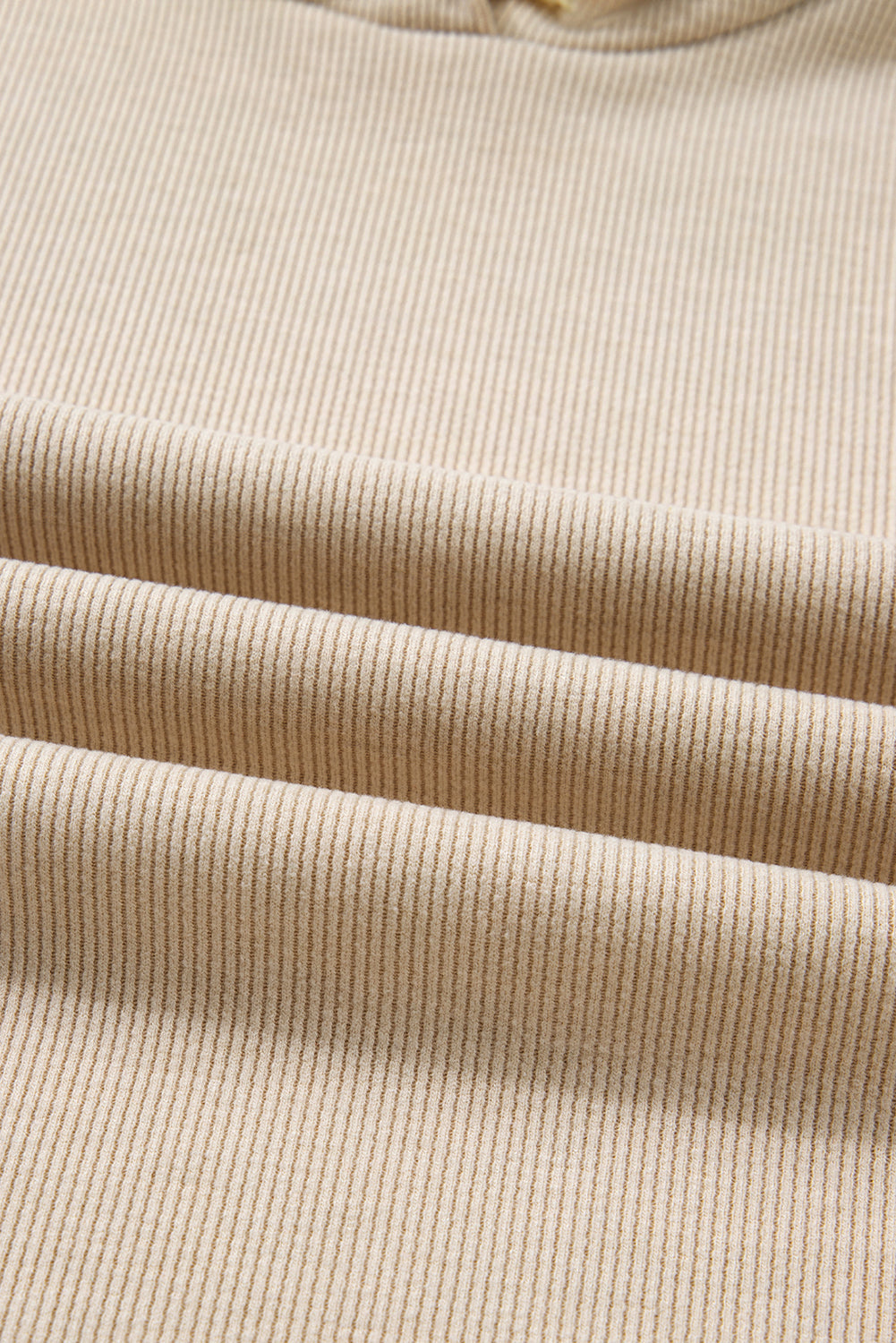 Solid Corduroy Lace Hoodie and Pants Set