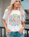MAMA Crew Neck Casual T Shirt