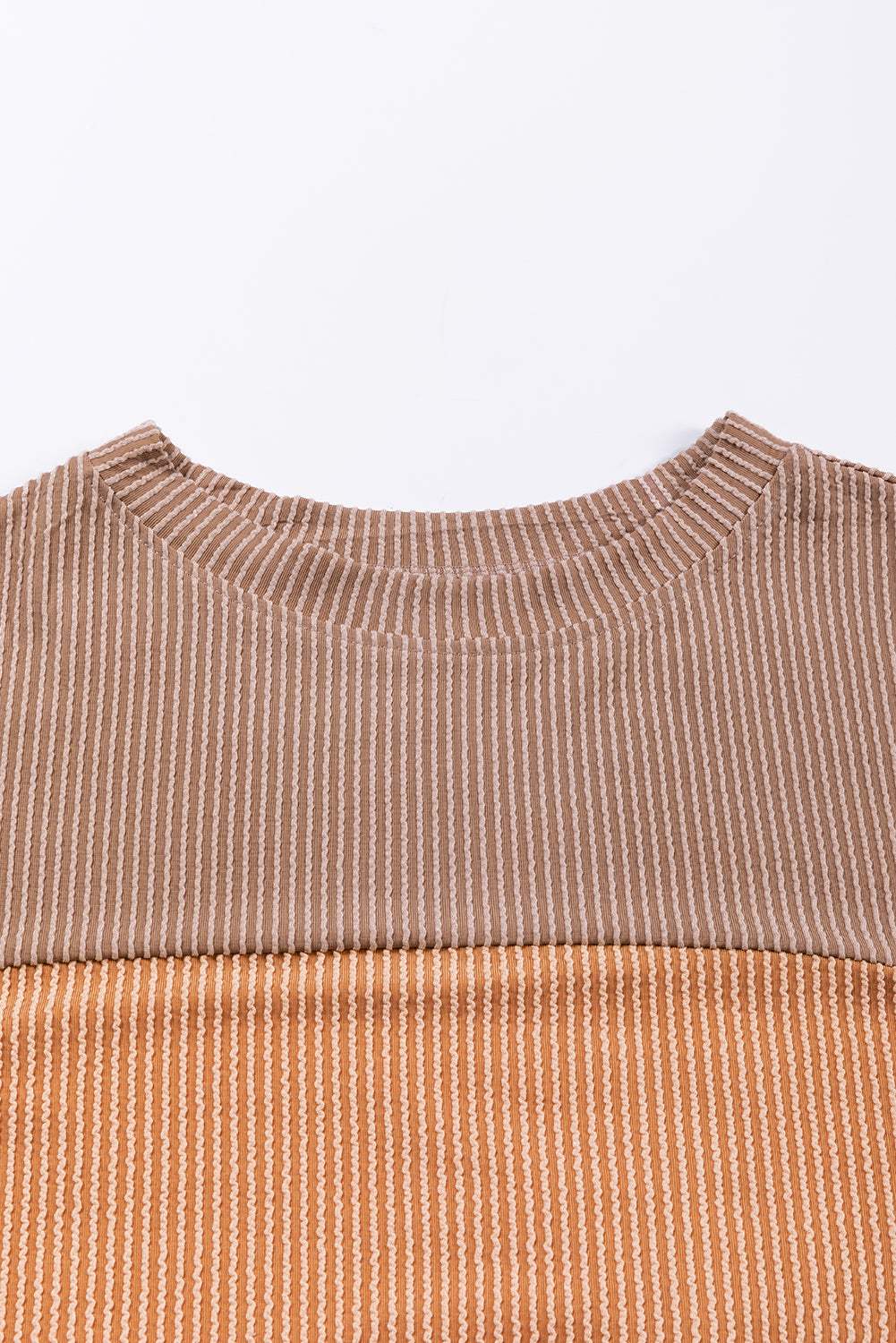 Colorblock Ribbed Long Sleeve Top