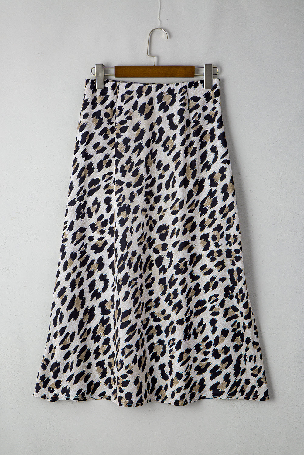 Johanna Leopard Print High Waist Midi Skirt