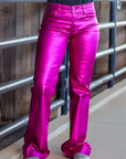 SIGNATURE TROUSERS - FUCHSIA METALLIC