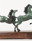 Arabian Horses Galloping Western Equestrian Art Bronze Limited Edtion Sculpture