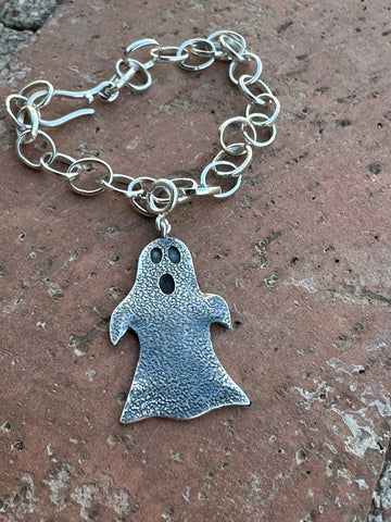 Halloween Collection Sterling Silver Ghost Charm