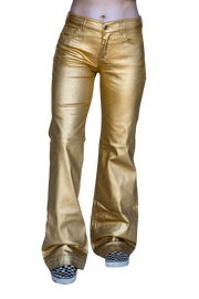 GOLD METALLIC SIGNATURE TROUSERS