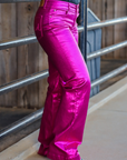 SIGNATURE TROUSERS - FUCHSIA METALLIC