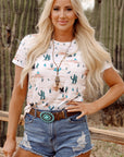Zariah Western Short Sleeve Top