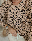 Leopard Batwing Long Sleeve Top