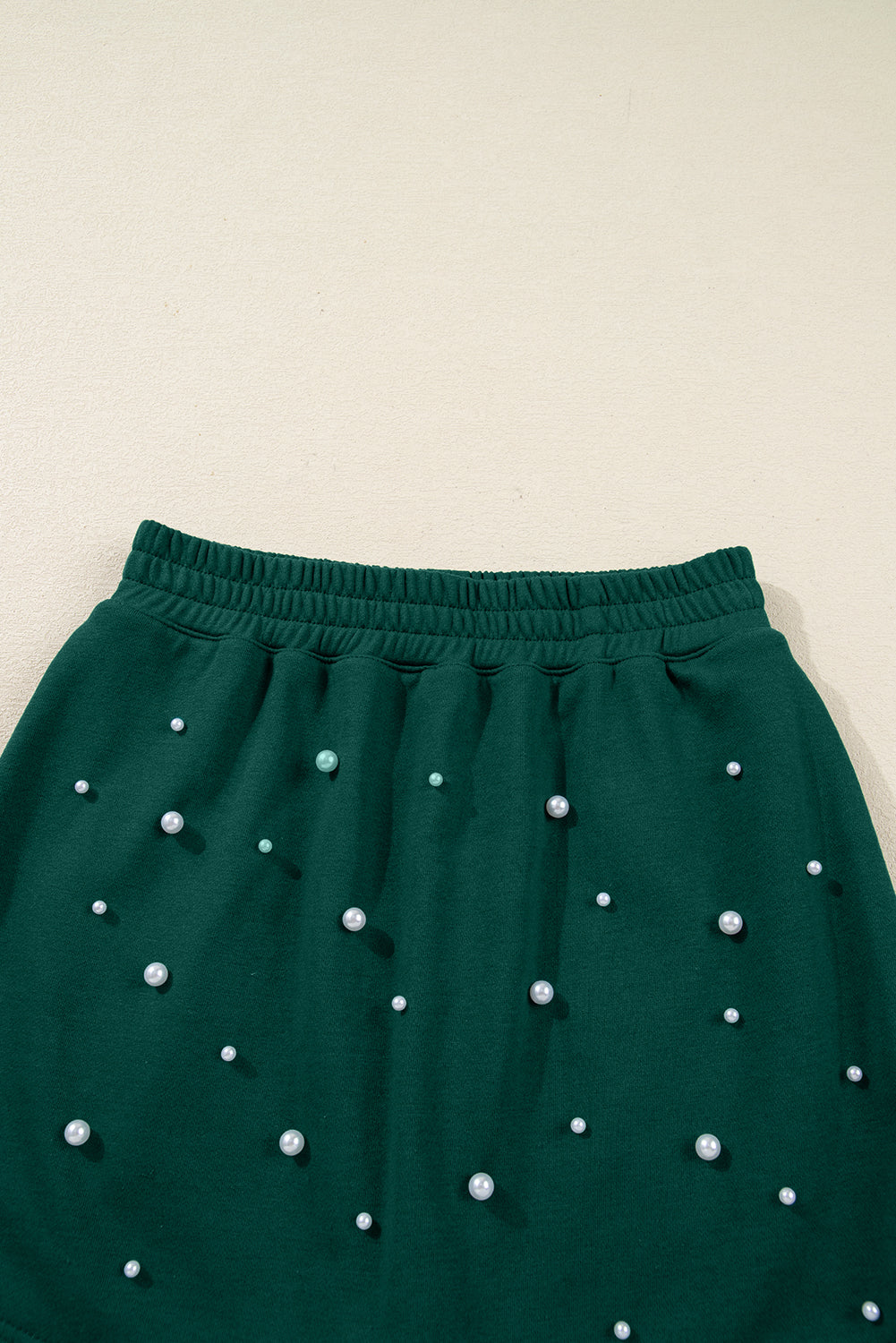 Pearl Embellished Pullover and Mini Skirt Set