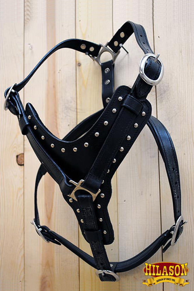 HILASON Genuine Leather Dog Harness Padded Heavy Duty &amp; Comfortable Fit