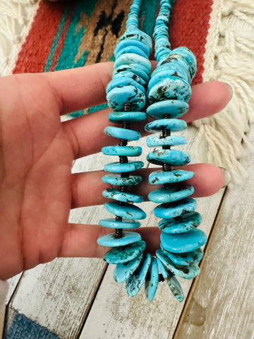 Navajo Turquoise & Heishi Beaded Necklace 19”