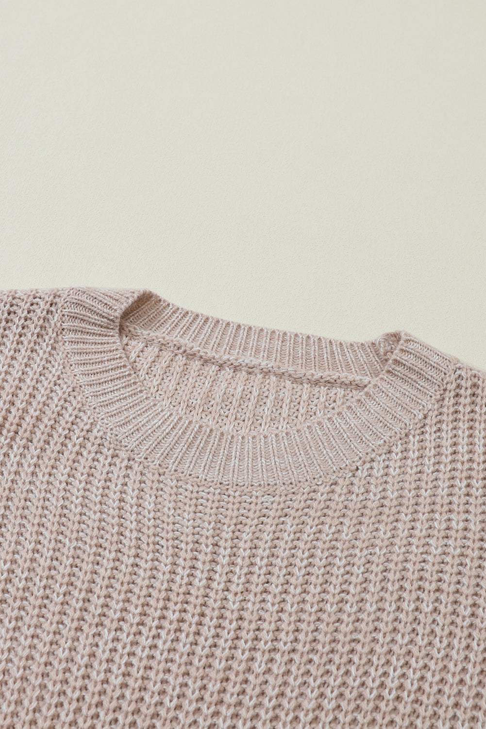 Cable Knit Drop Shoulder Sweater