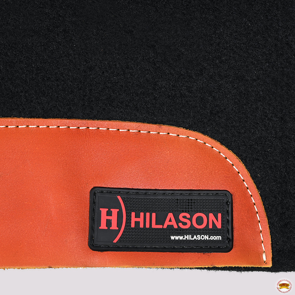 Hilason Western Wool Felt Horse Saddle Pad W/ Leather Border