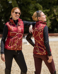 Burgundy Print Vest