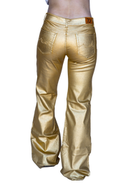 GOLD METALLIC SIGNATURE TROUSERS