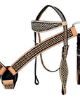HILASON Western Horse Headstall Breast Collar Set Tack Genuine American Leather