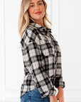 Plaid Chest Pocket Long Sleeve Buttoned Shirt