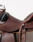 Western Horse Wade Saddle American Leather Ranch Roping Dark Brown Hilason