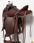 Western Horse Wade Saddle American Leather Ranch Roping Dark Brown Hilason