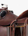 Western Horse Wade Saddle American Leather Ranch Roping Dark Brown Hilason