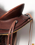Western Horse Wade Saddle American Leather Ranch Roping Dark Brown Hilason