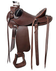 Western Horse Wade Saddle American Leather Ranch Roping Dark Brown Hilason