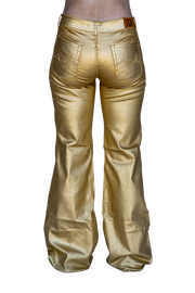 GOLD METALLIC SIGNATURE TROUSERS