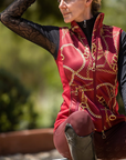 Burgundy Print Vest