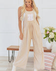 Luciana Ribbed Side Pocket Wide Leg Jumpsuit