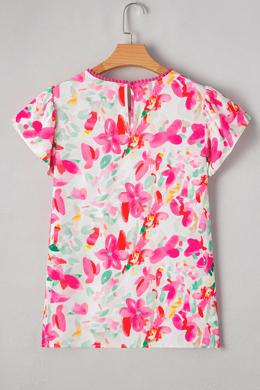 Marlee Floral Flutter Sleeve Casual Blouse