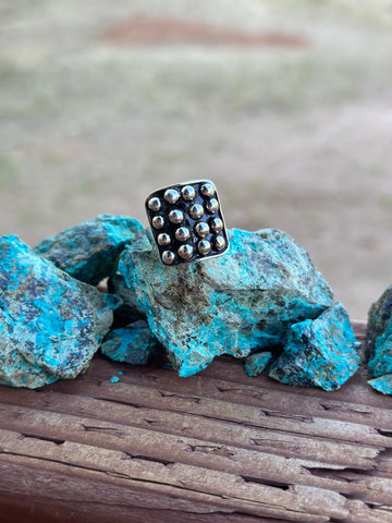 Handmade Sterling Silver 4mm Ball Ring Adjustable