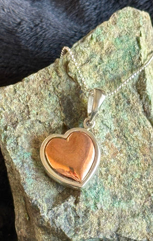 Copper Heart with Silver frame - Everest Ranch