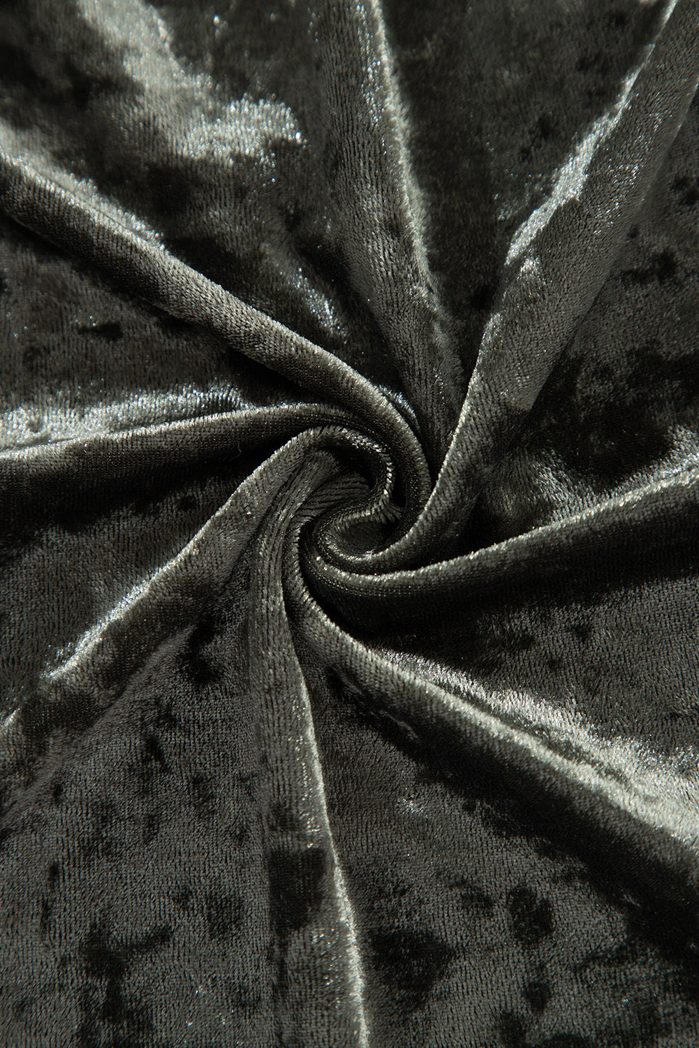 Velvet Long Sleeve V-Neck Side Pocket Dress