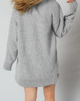 Sofia Ribbed Trim Loose Sweater