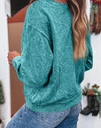 SAVED BY GRACE Embroidered Mineral Wash Sweatshirt