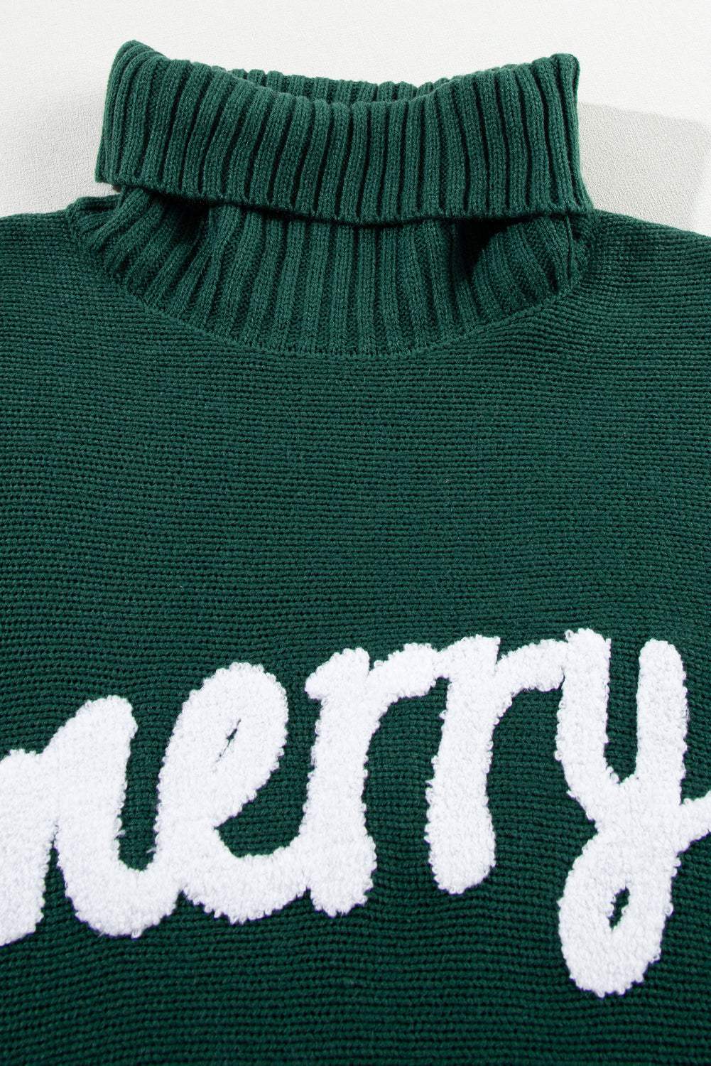 Merry Embroidered Turtleneck Sweater