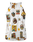 Vintage Cowgirl Collage Western Tank Top
