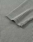 Solid Corded Knit Reverse Seam Long Sleeve Top
